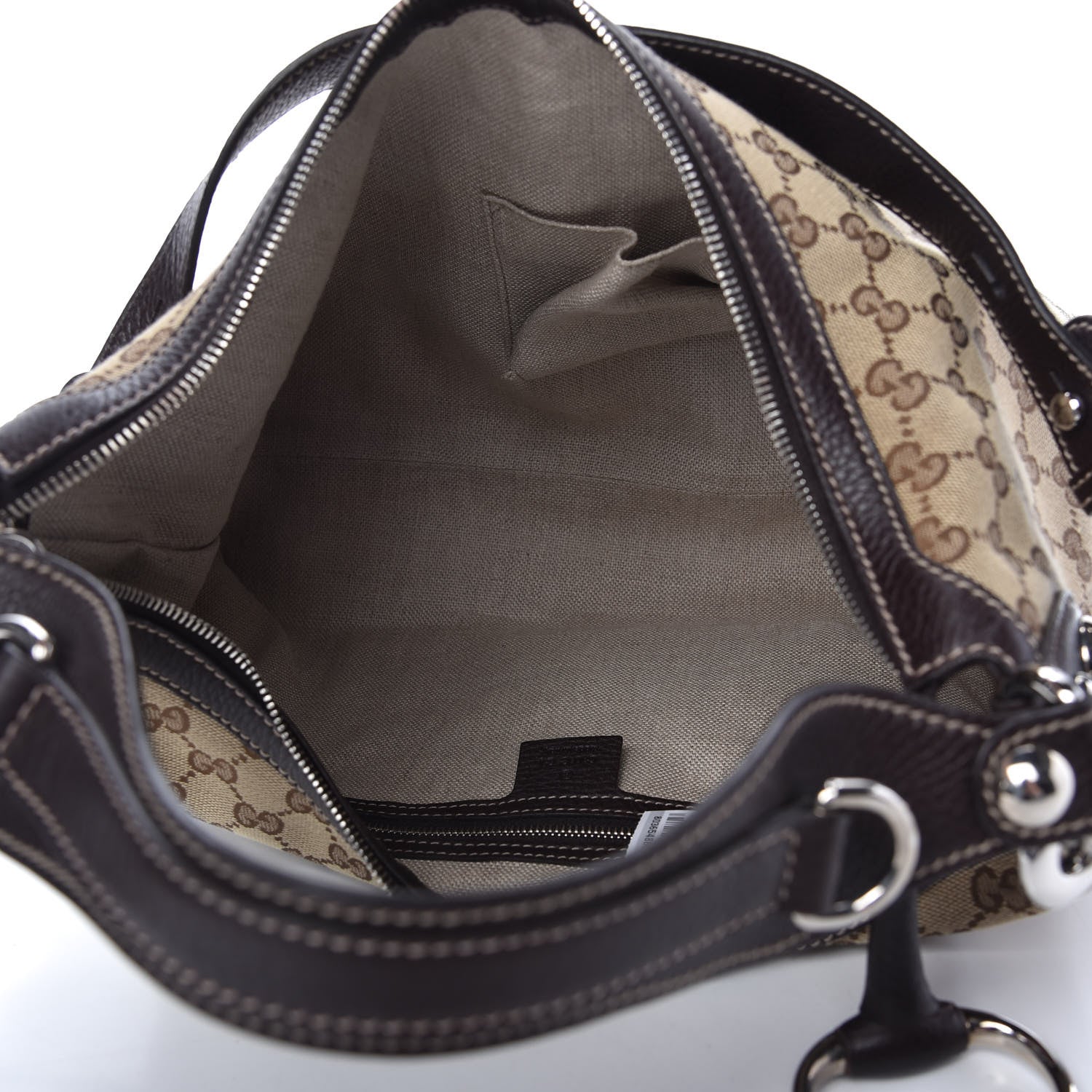 Gucci Monogram Medium Icon Bit Hobo Dark Brown 5 of 9