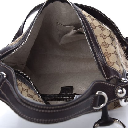 Gucci Monogram Medium Icon Bit Hobo Dark Brown 5 of 9