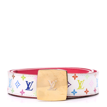 Louis Vuitton Monogram Multicolor LV Cut Reversible Belt 85 34 White Grenade 1 of 7