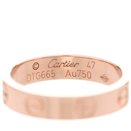 Cartier 18K Pink Gold 3.5mm LOVE Wedding Band Ring 47 4 4 of 5