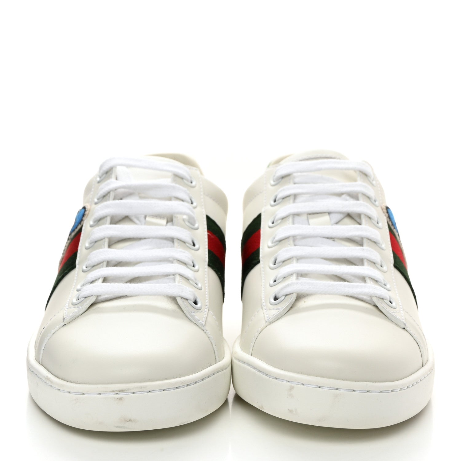 Gucci X DISNEY Calfskin Miro Soft Web Donald Duck Womens Ace Sneakers 36.5 White New Shamarock 2 of 9