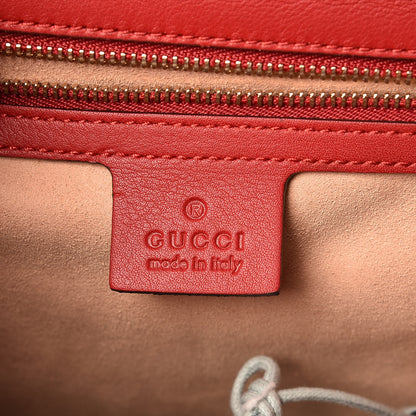 Gucci GG Supreme Monogram Blooms Medium Padlock Shoulder Bag Beige Blue Navy Hibiscus Red 7 of 12