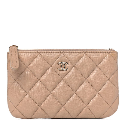 Chanel Caviar Quilted Small Cosmetic Case Beige 1 of 5