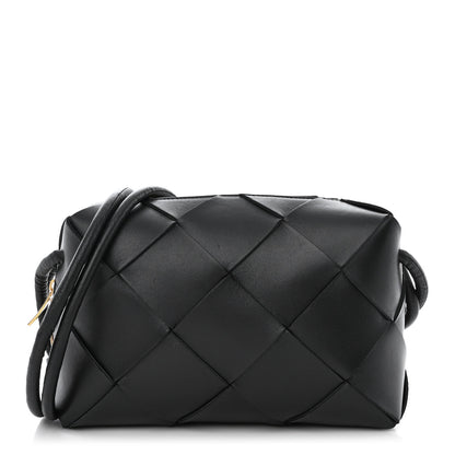 Bottega Veneta Lambskin Maxi Intrecciato Small Cassette Camera Bag Black 2 of 9