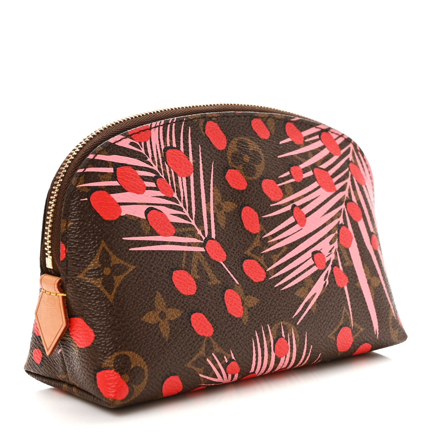 Monogram Jungle Dots Cosmetic Pouch Sugar Pink Poppy