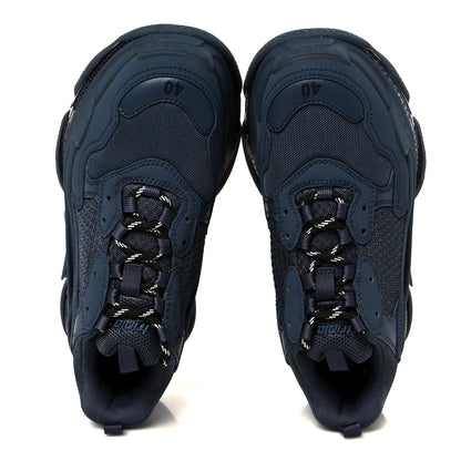 Balenciaga Fabric Mesh Clear Sole Fluo Mens Triple S Sneakers 40 Ombre Blue 2 of 10