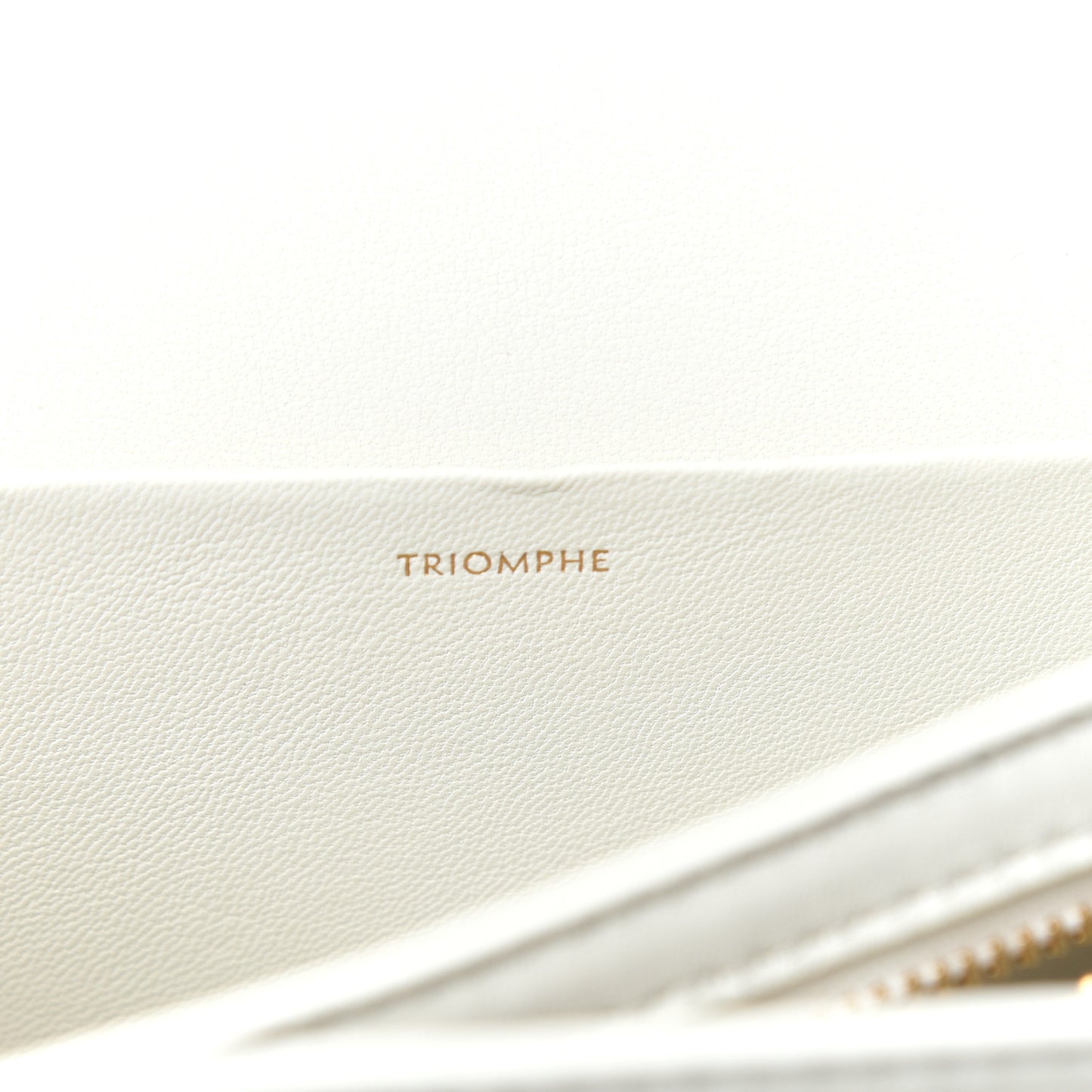 Shiny Calfskin Large Triomphe White