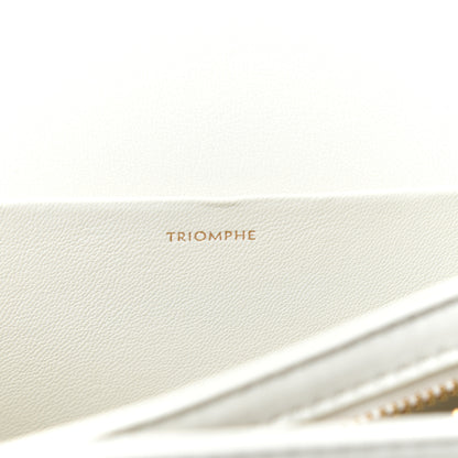 Celine Shiny Calfskin Large Triomphe White 6 of 10