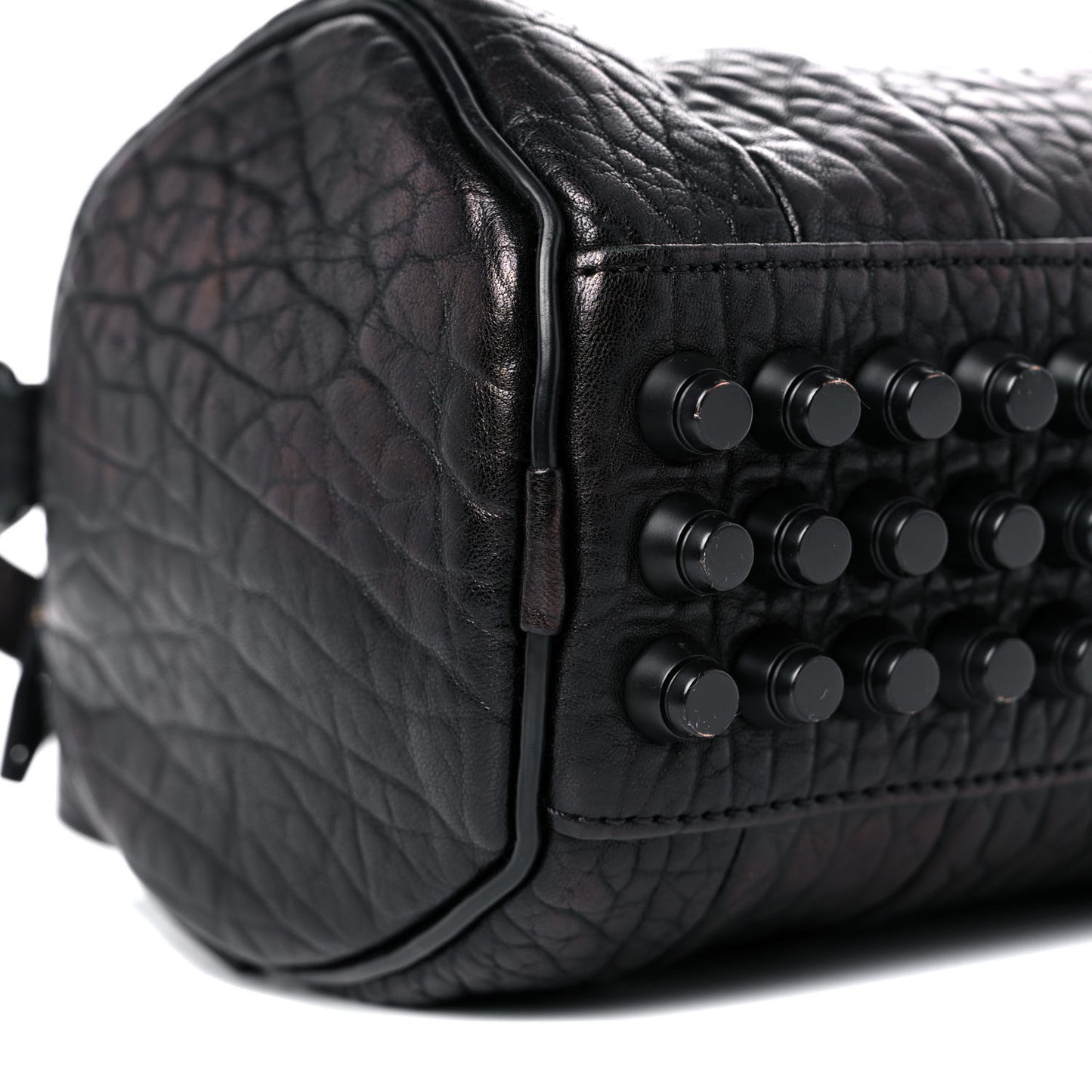 Pebbled Lambskin Mini Rockie Black Matte Black Hardware