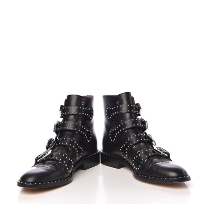 Givenchy Calfskin Studded Prue Buckle Bootie 38 Black 5 of 18