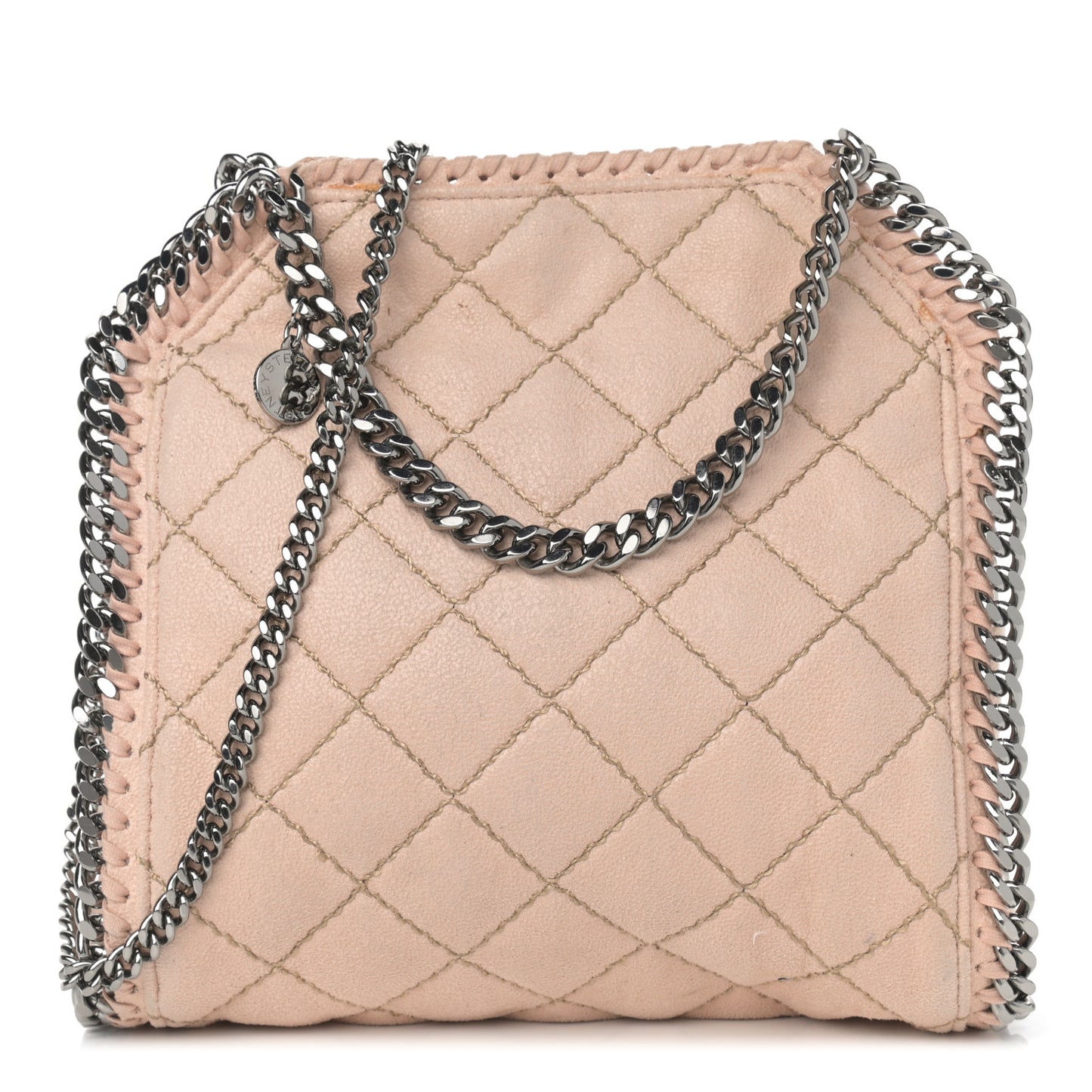 Shaggy Deer Quilted Mini Falabella Tote Powder
