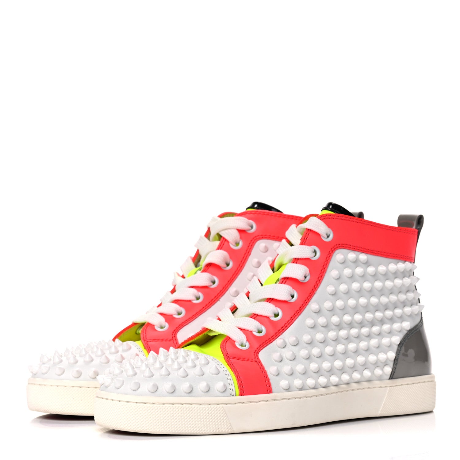 Christian Louboutin Calfskin Patent Louis Spikes Flat Sneakers 38.5 Multicolor 3 of 11