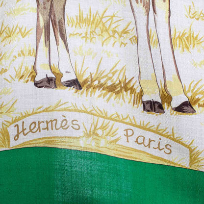 Hermes Cashmere Silk Les Girafes Shawl 140 6 of 8