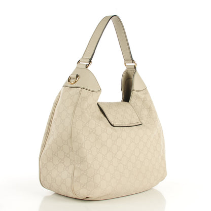 Gucci Guccissima Signature Medium Emily Hobo Mystic White 3 of 7