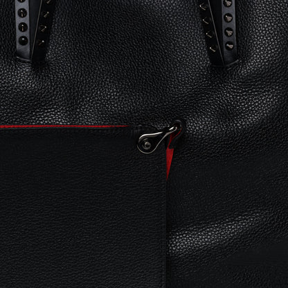 Christian Louboutin Calfskin Spikes East West Cabata Tote Black 7 of 12
