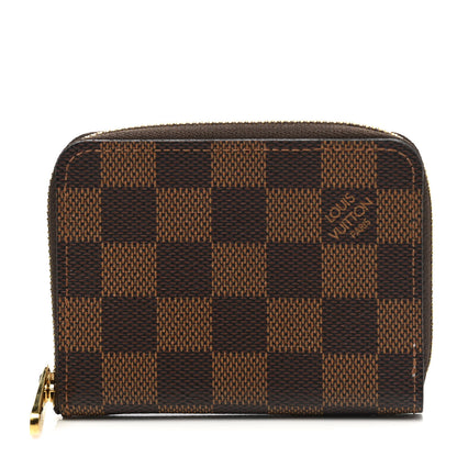 Louis Vuitton Damier Ebene Zippy Coin Purse Rose Ballerine 1 of 6