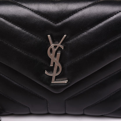 Saint Laurent Calfskin Y Quilted Monogram Small Loulou Chain Satchel Black 16 of 19