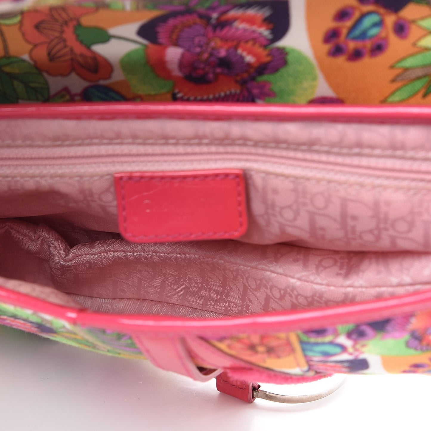Canvas Floral Saddle Bag Multicolor