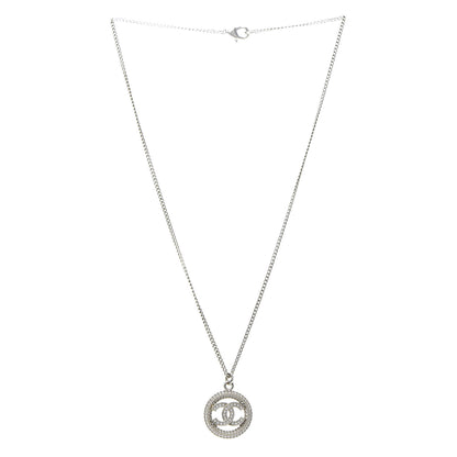 Chanel Crystal CC Medallion Pendant Necklace Gold 3 of 6