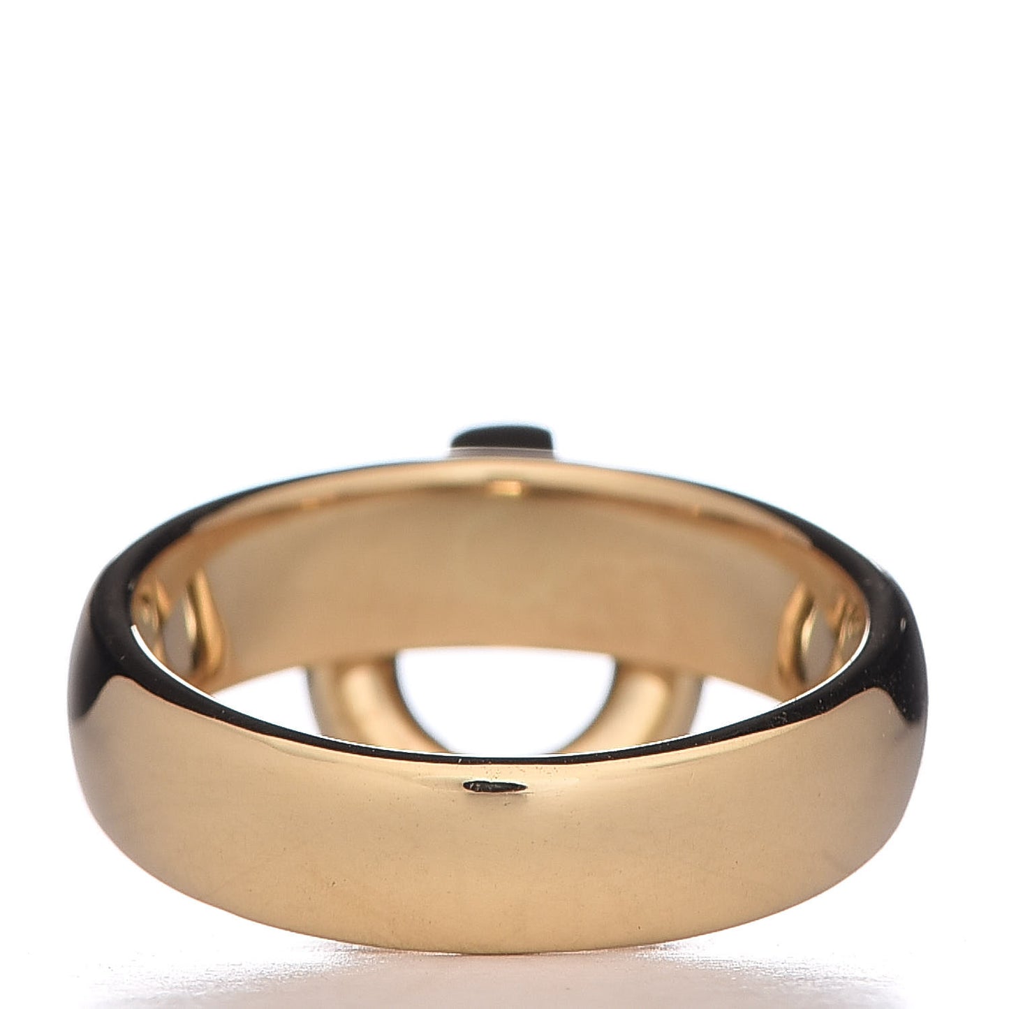 18K Yellow Gold Diamond Door Knocker Ring 50 5.25