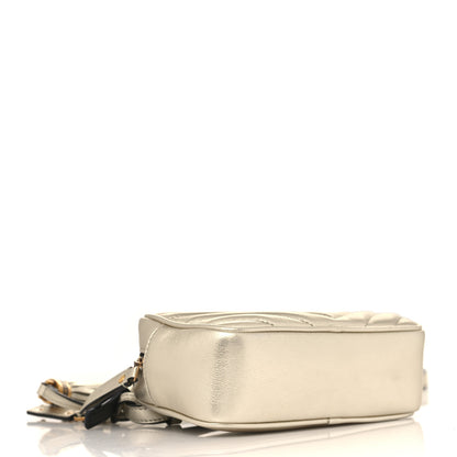 Saint Laurent Metallic Calfskin Matelasse Monogram Lou Belt Bag Platino 4 of 9
