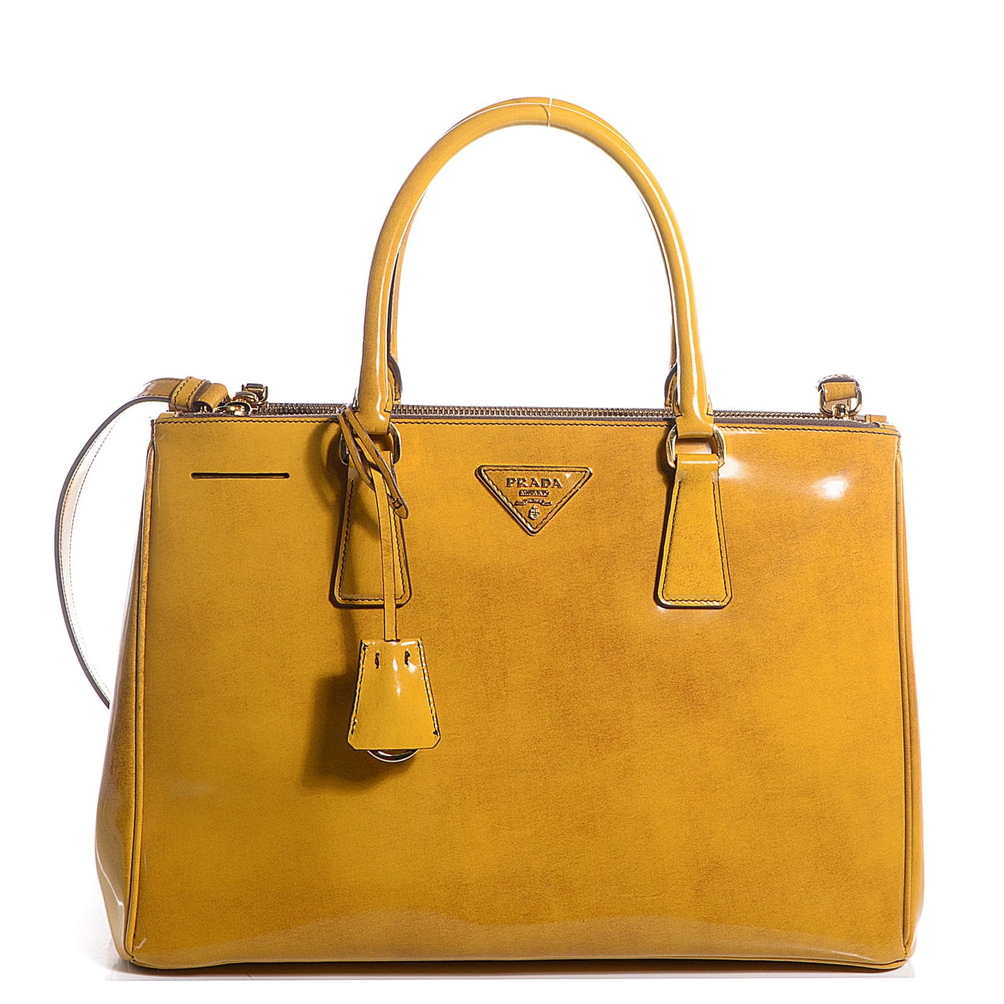 Spazzolato Medium Double Zip Tote Sole Fume