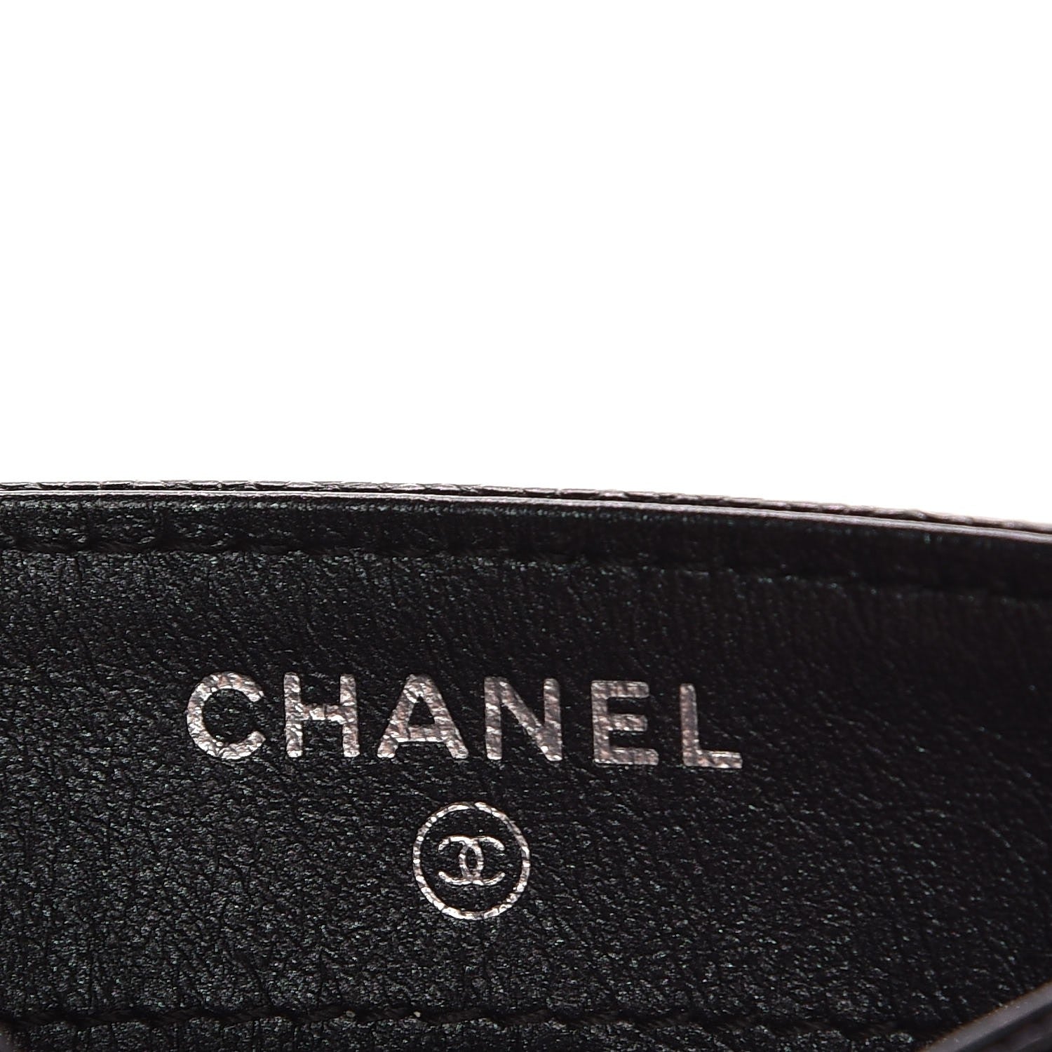 Chanel Iridescent Caviar Chevron Quilted Card Holder Black 6 of 10