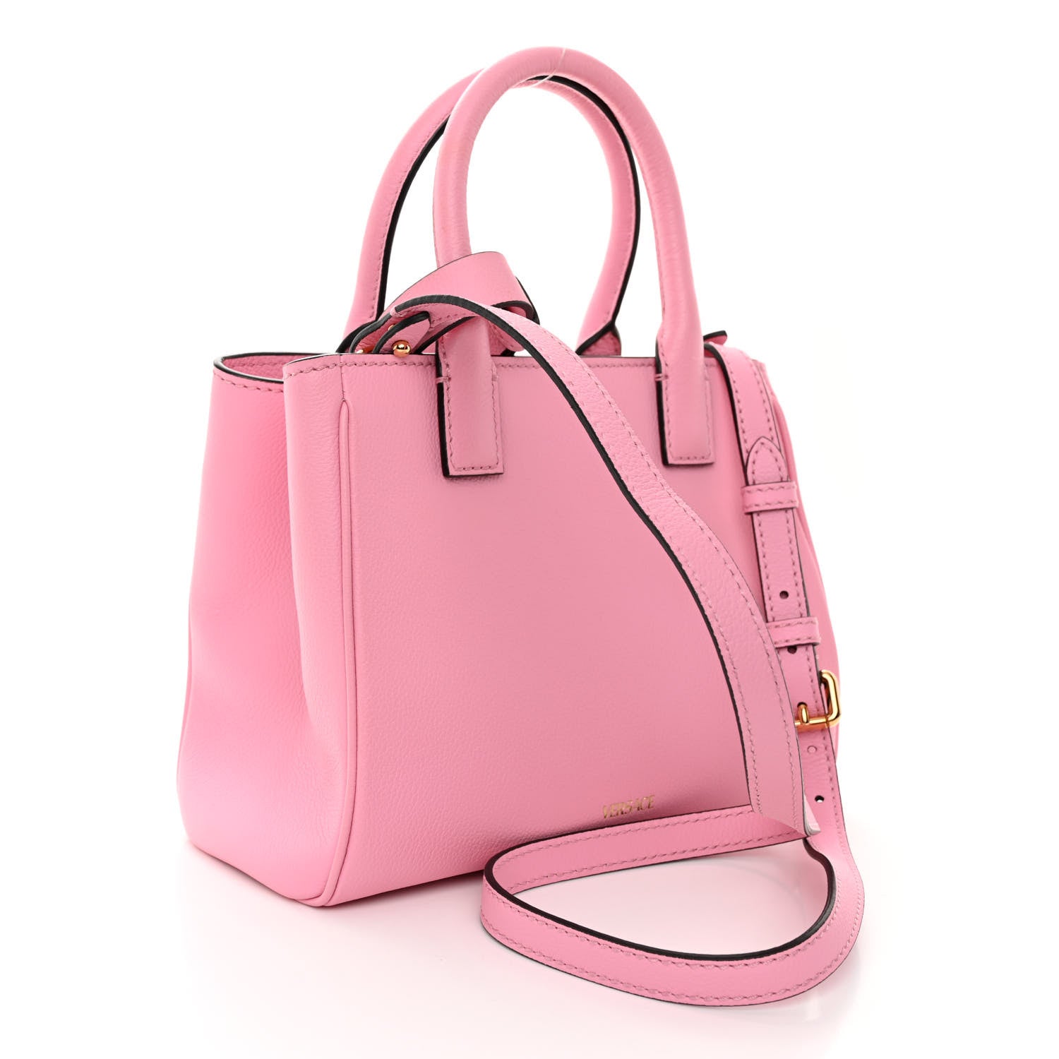 Versace Grained Calfskin Small La Medusa Chain Tote Baby Pink 3 of 9