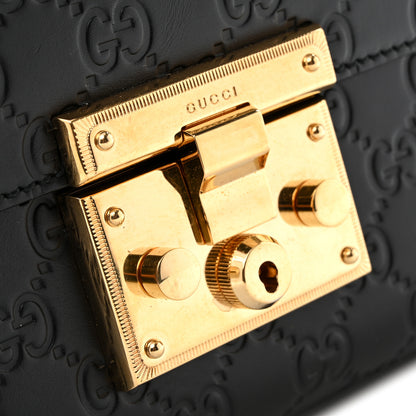 Gucci Guccissima Medium Padlock Shoulder Bag Black 11 of 13