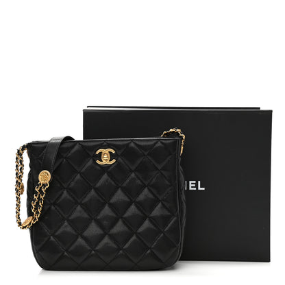 Chanel Caviar Quilted Twist Your Buttons Hobo Black 11 of 11