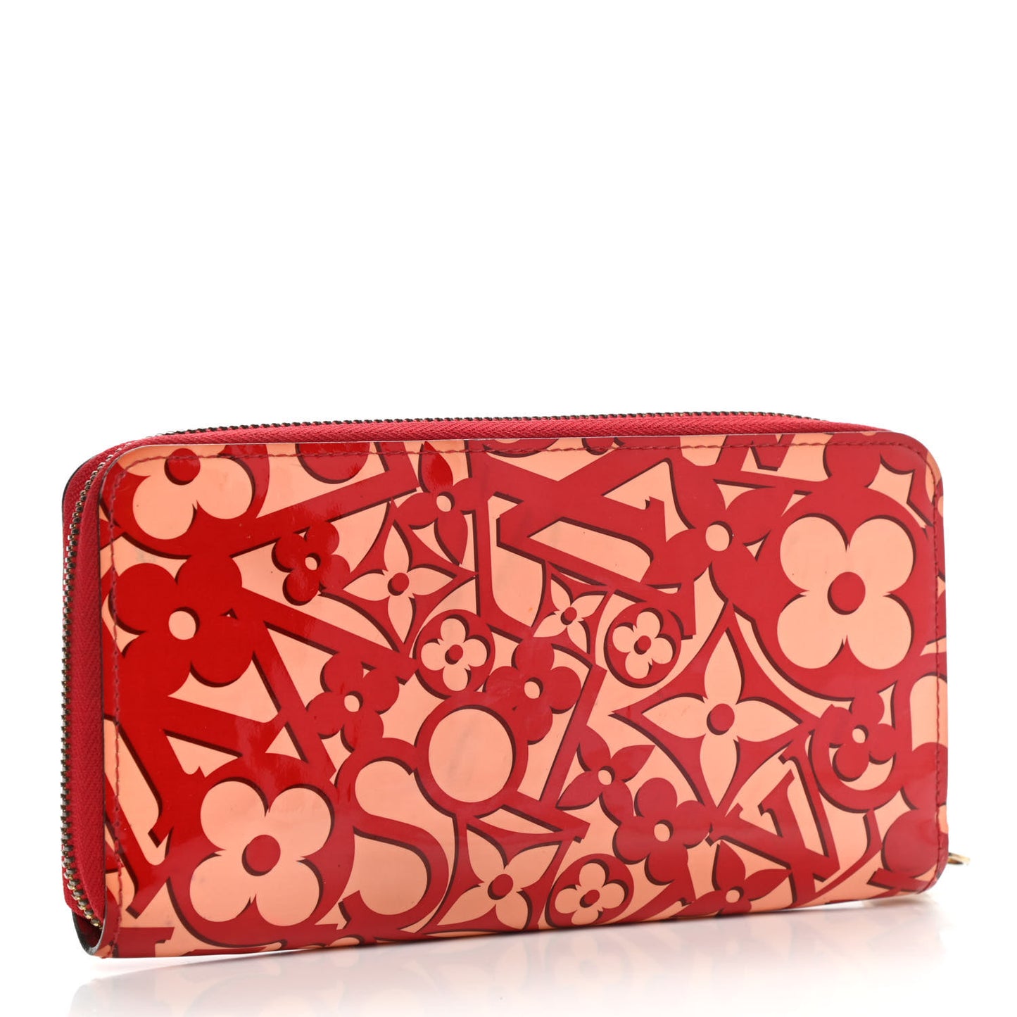 Patent Sweet Monogram Zippy Wallet Pomme D'Amour