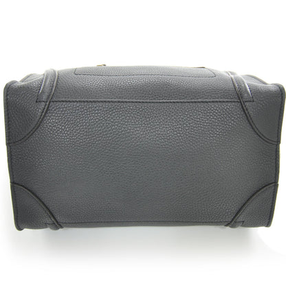 Celine Pebbled Leather Mini Luggage Bag Anthracite 4 of 9