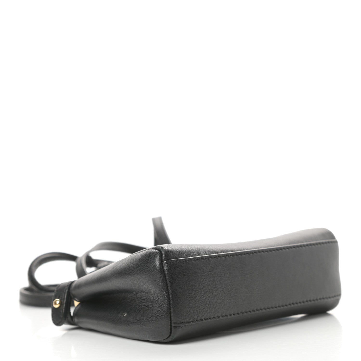 Fendi Nappa Micro Peekaboo Iconic Satchel Black 4 of 14