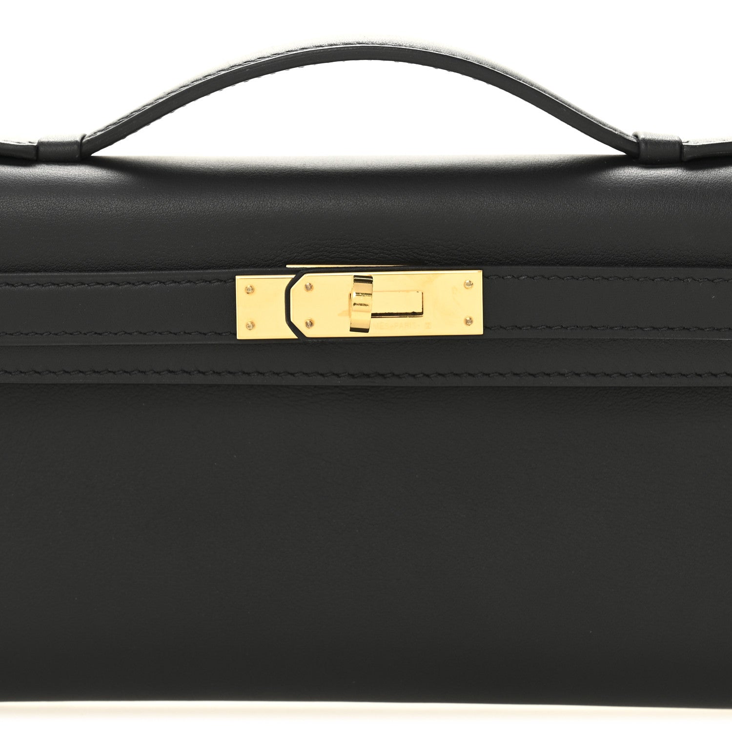 Hermes Swift Kelly Cut Clutch Pochette Black 8 of 11