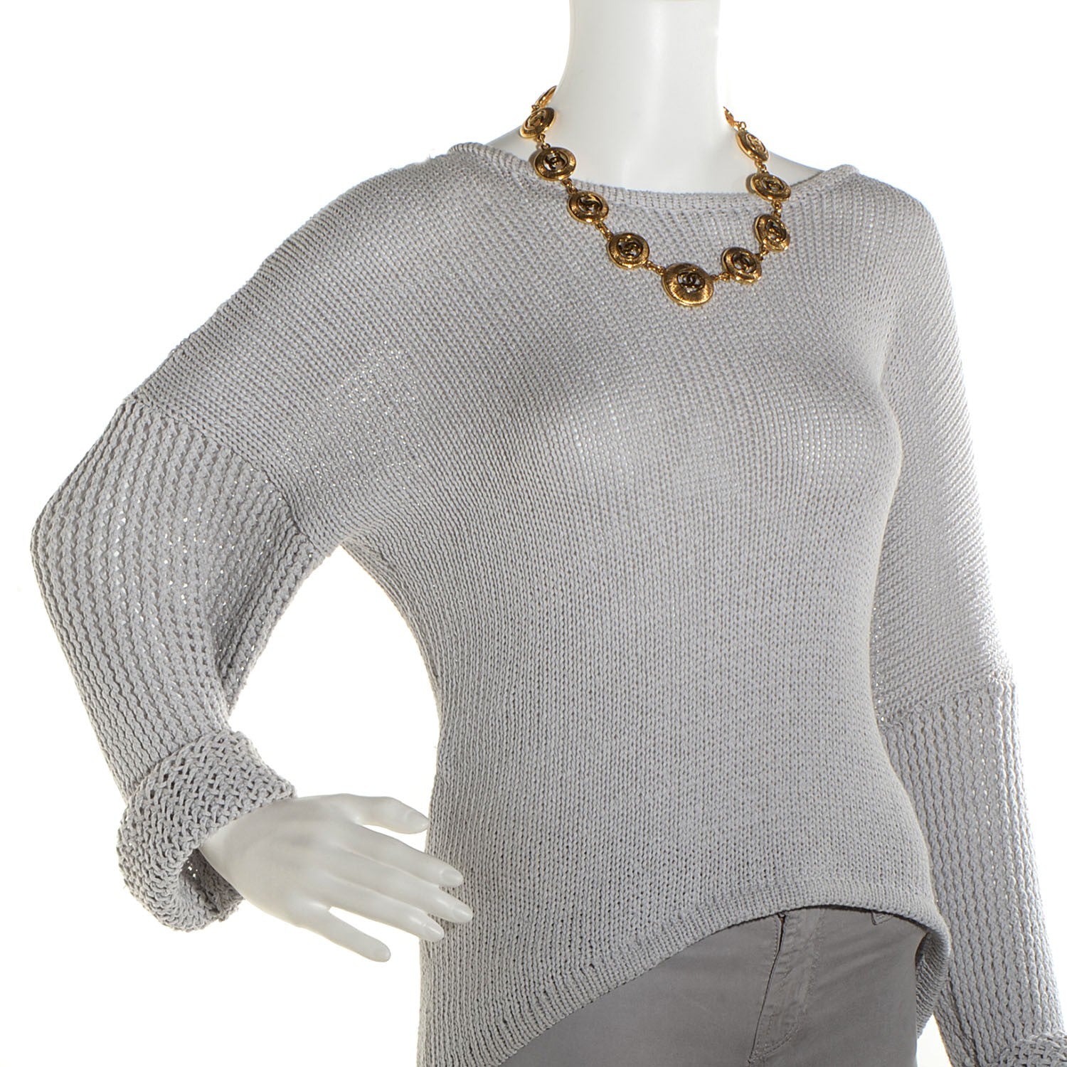 Chanel CC Medallion Necklace Gold 2 of 5