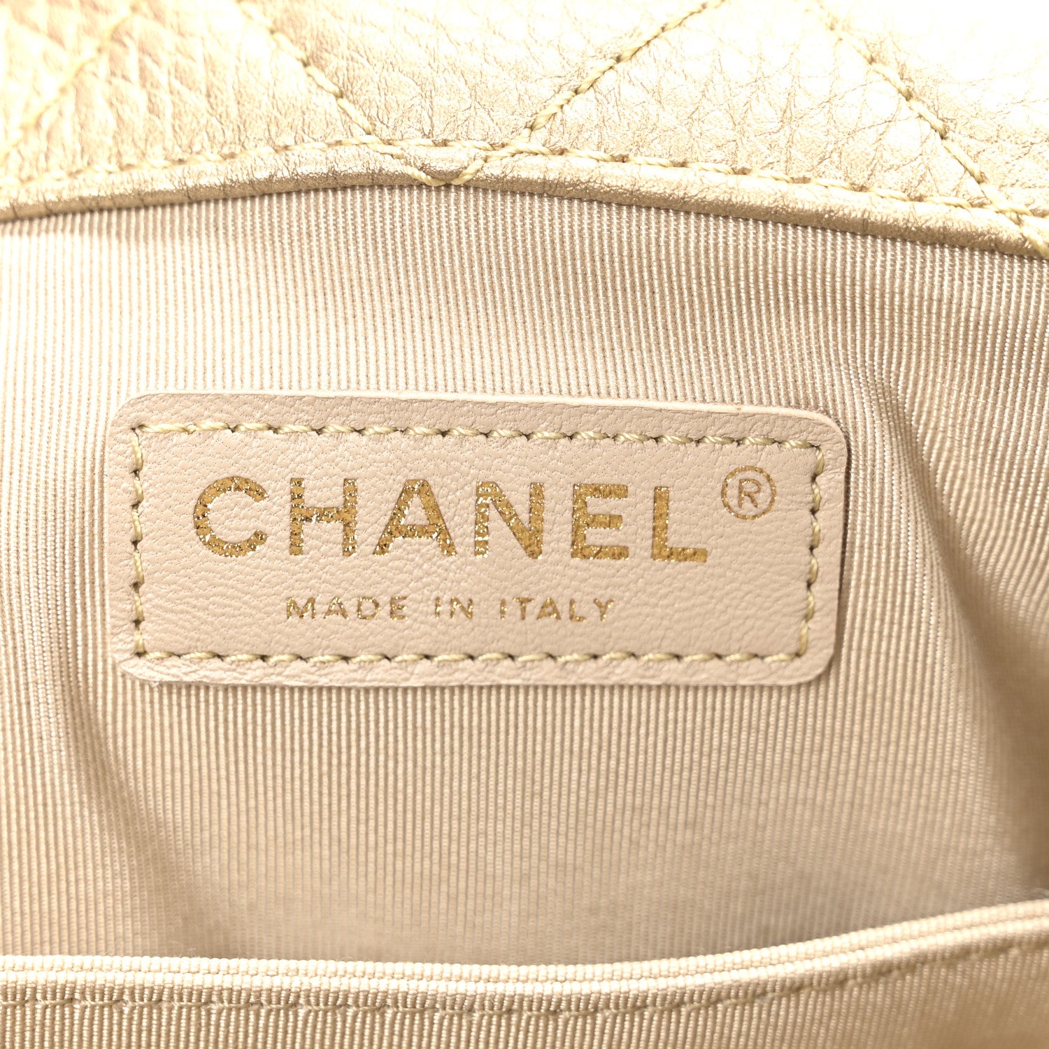 Chanel Metallic Calfskin Quilted Small XXL Travel Flap Bag Gold 6 of 10