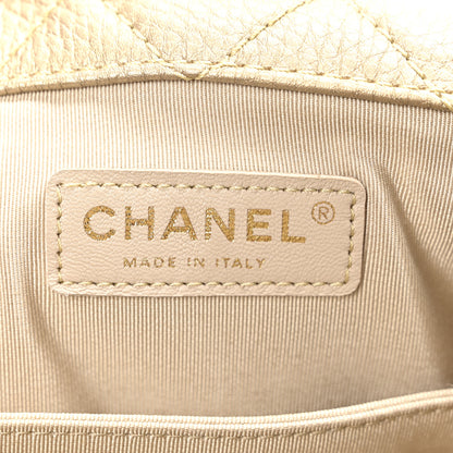 Chanel Metallic Calfskin Quilted Small XXL Travel Flap Bag Gold 6 of 10