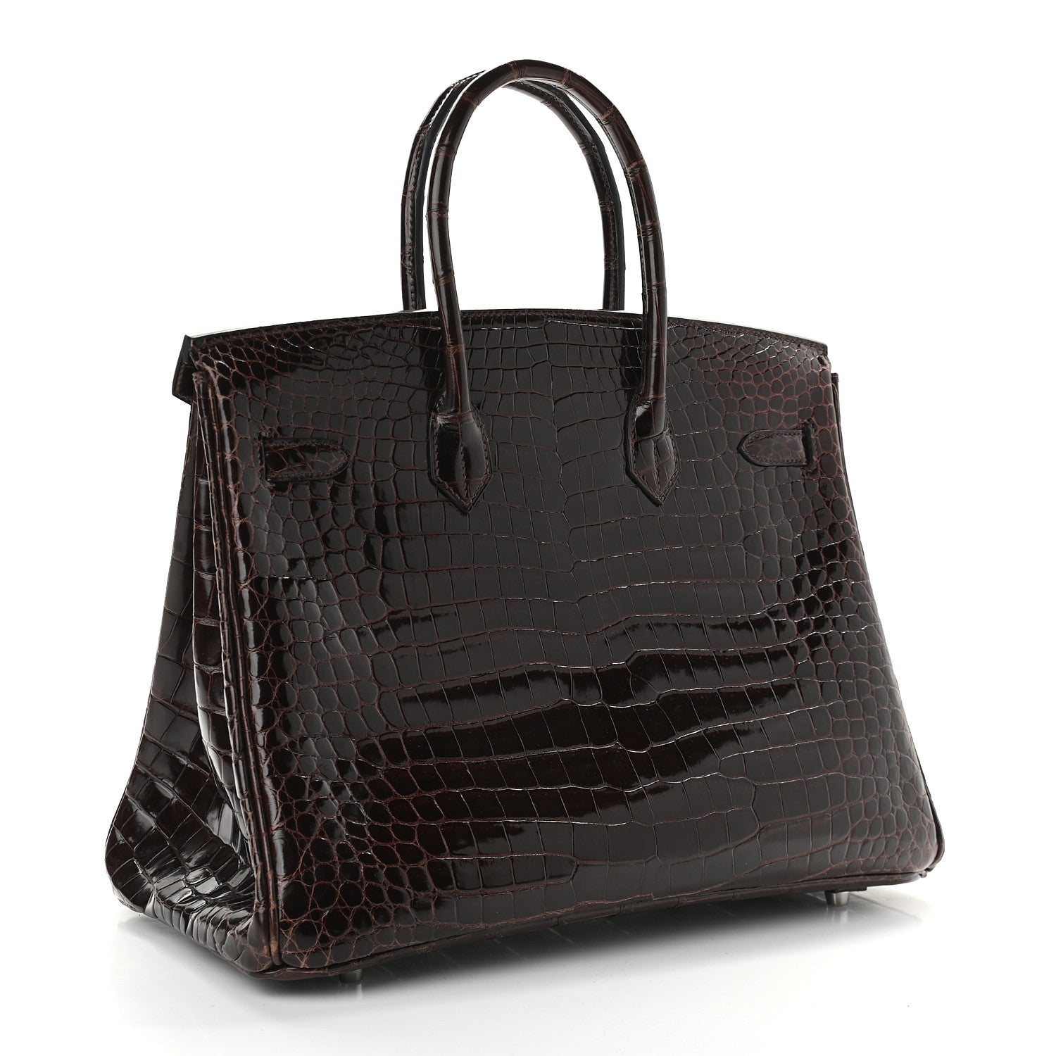 Hermes Shiny Porosus Crocodile Birkin 35 Cocoan 2 of 13