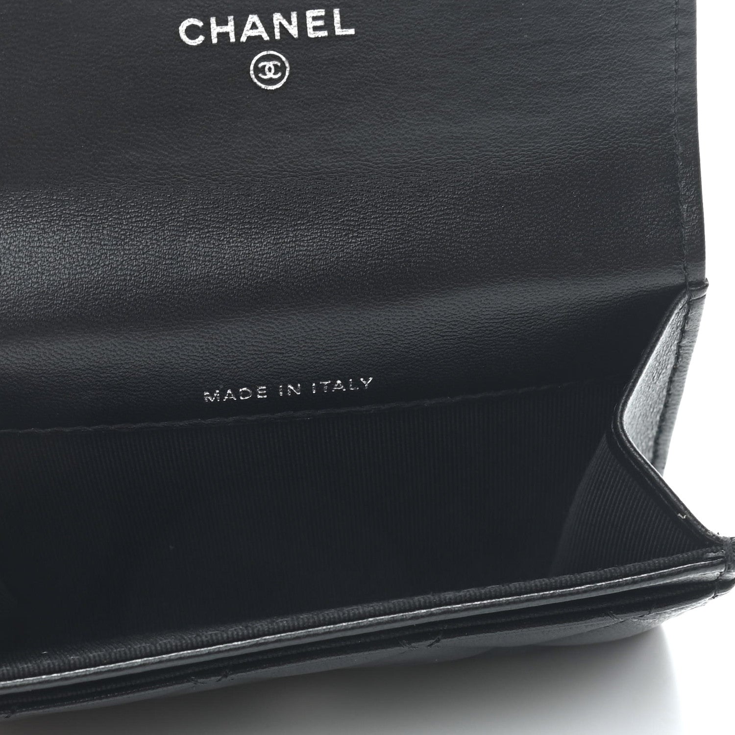 Chanel Lambskin Quilted Flap Card Holder Wallet So Black 5 of 6