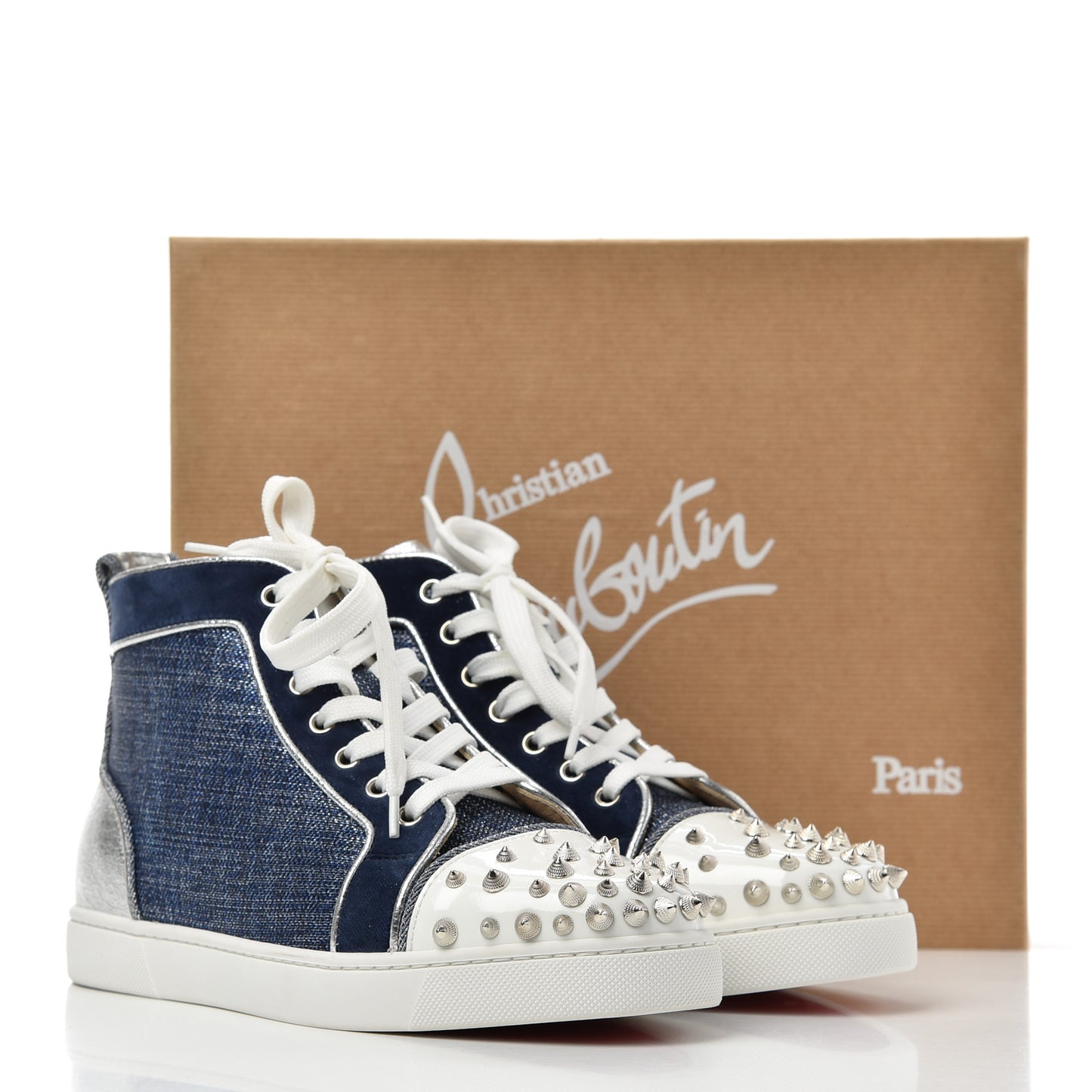 Lame Lou Spikes Flat Sneakers 38 Blue