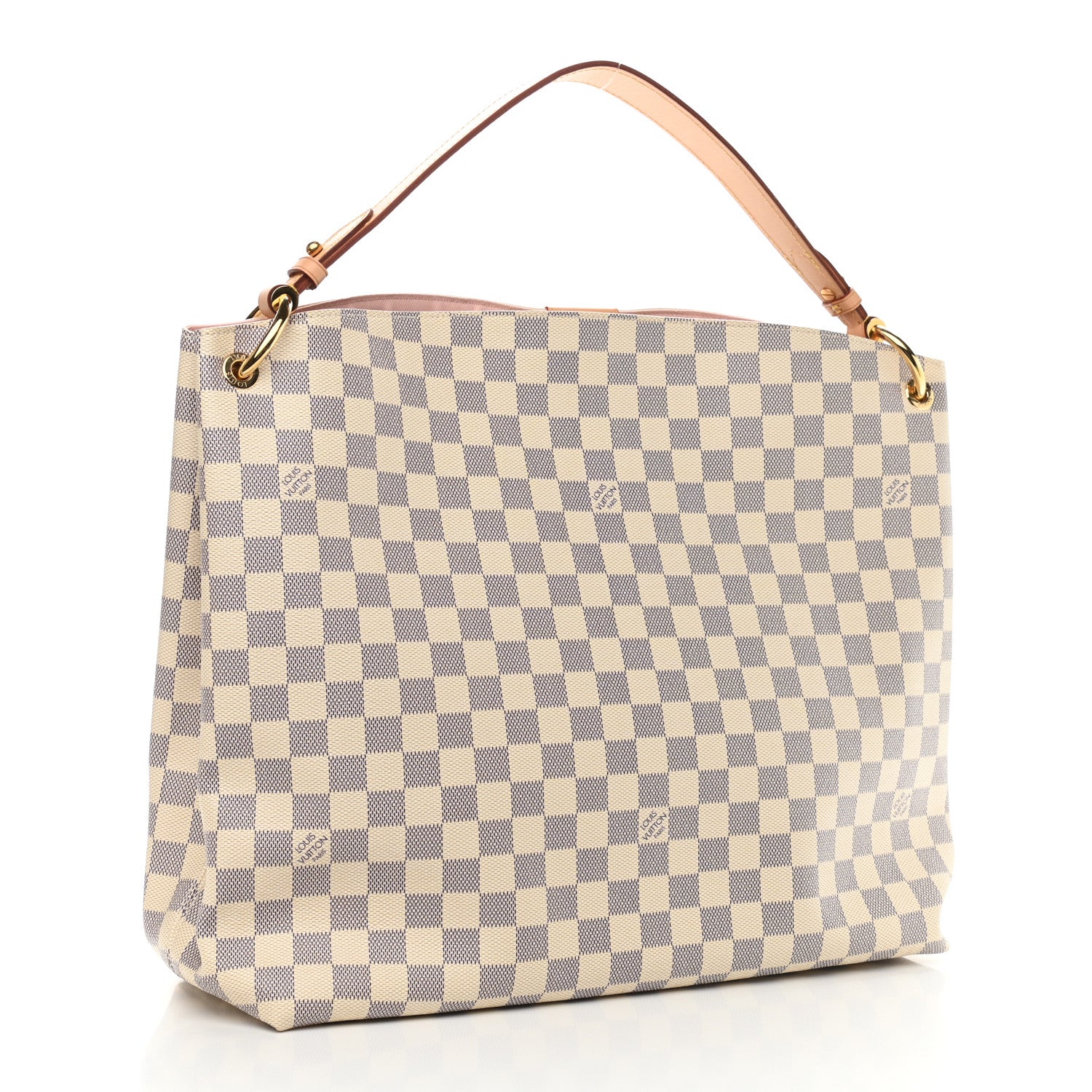 Louis Vuitton Damier Azur Graceful MM Rose Ballerine 3 of 10