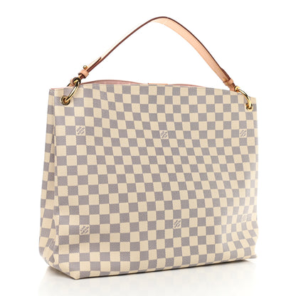 Louis Vuitton Damier Azur Graceful MM Rose Ballerine 3 of 10