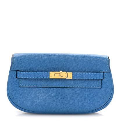 Hermes Courchevel Kelly Banana Belt Bag Bleu France 1 of 6