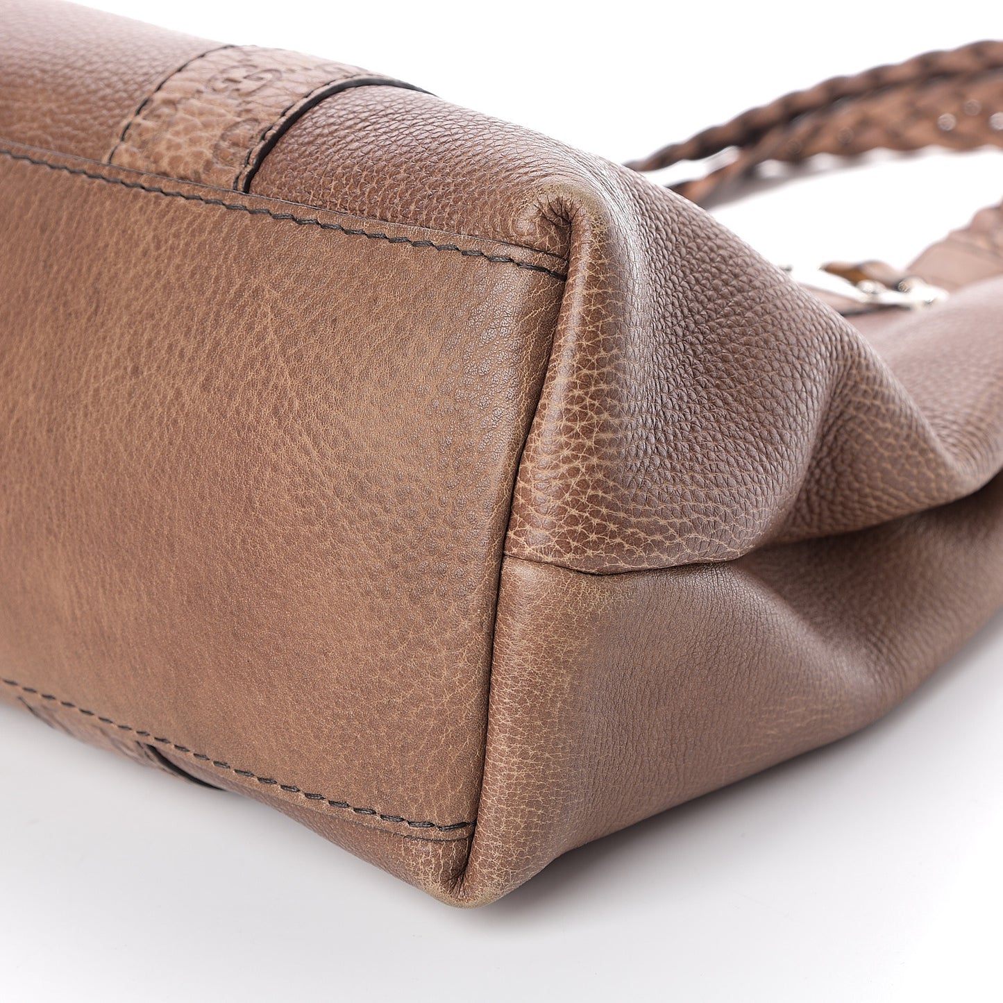 Calfskin Medium Bamboo Bar Tote Bag Brown