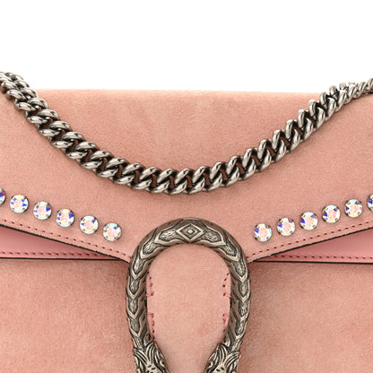 Gucci Suede Crystal Small Dionysus Shoulder Bag Peonia 8 of 12