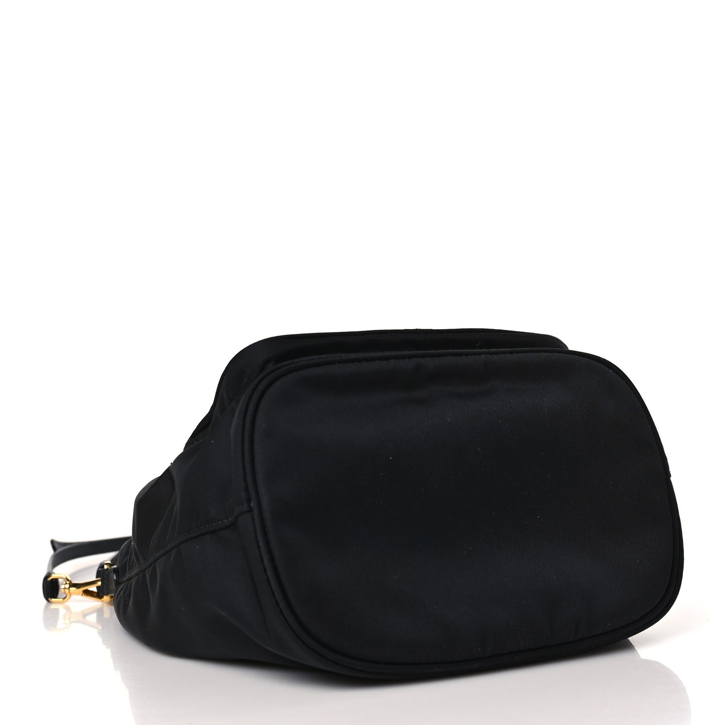 Saffiano Tessuto Nylon Mini Bucket Crossbody Bag Black