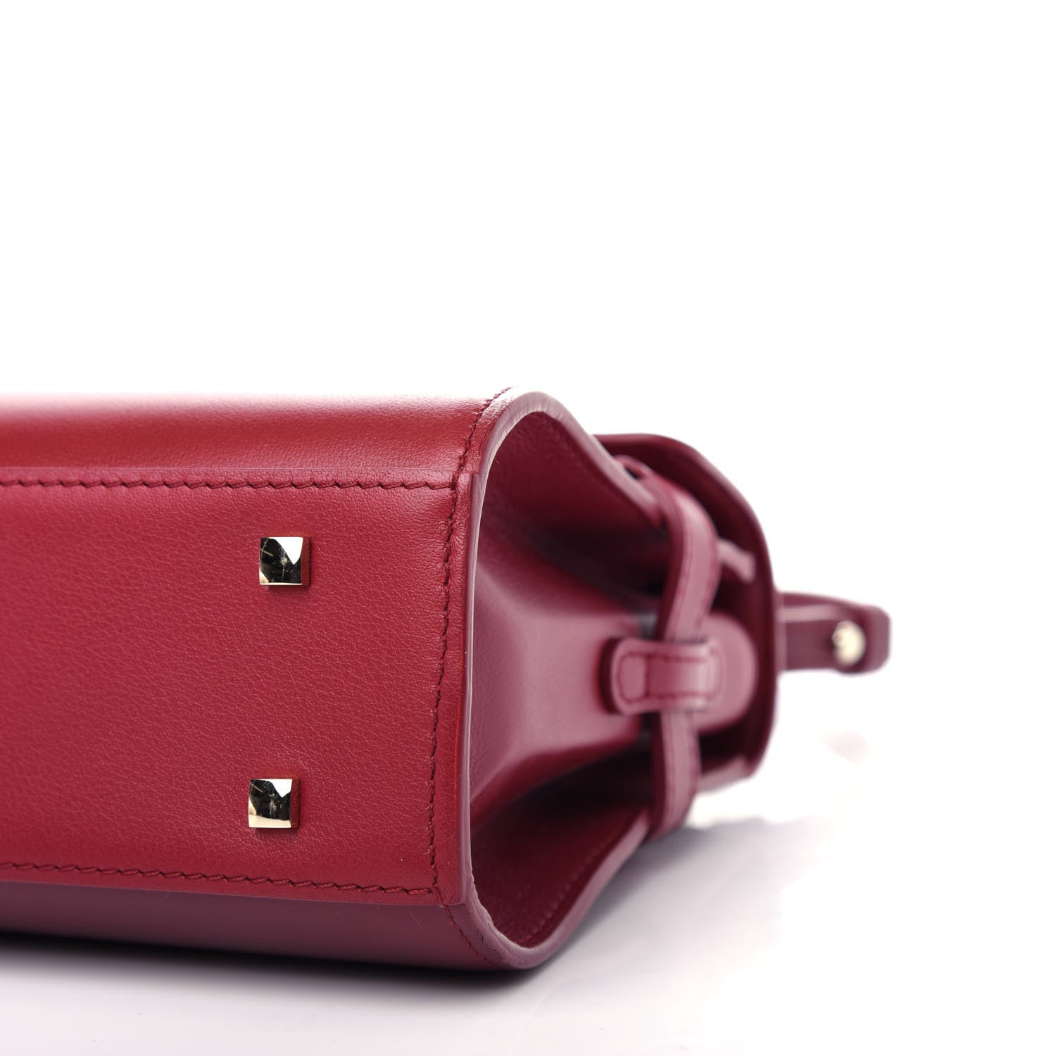 Delvaux Calfskin Mini Tempete Satchel Red 9 of 10