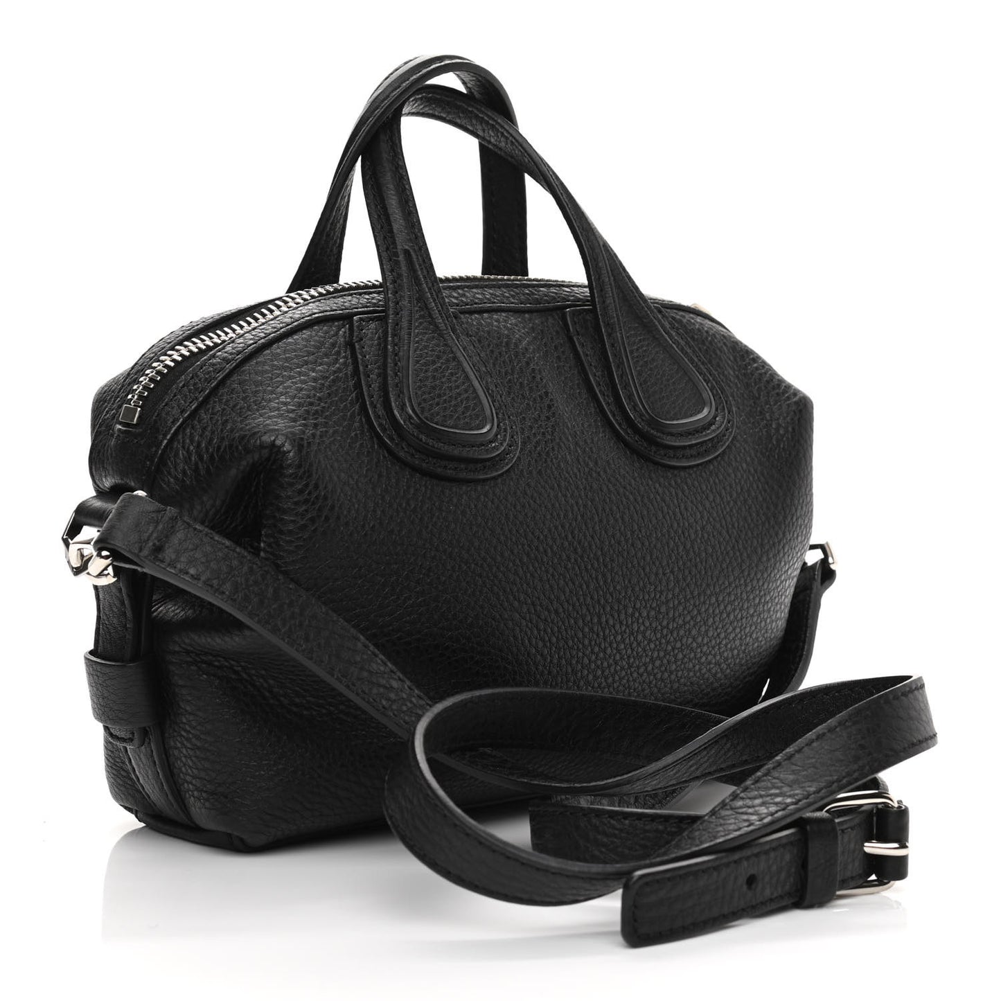 Pebbled Calfskin Small Nightingale Black