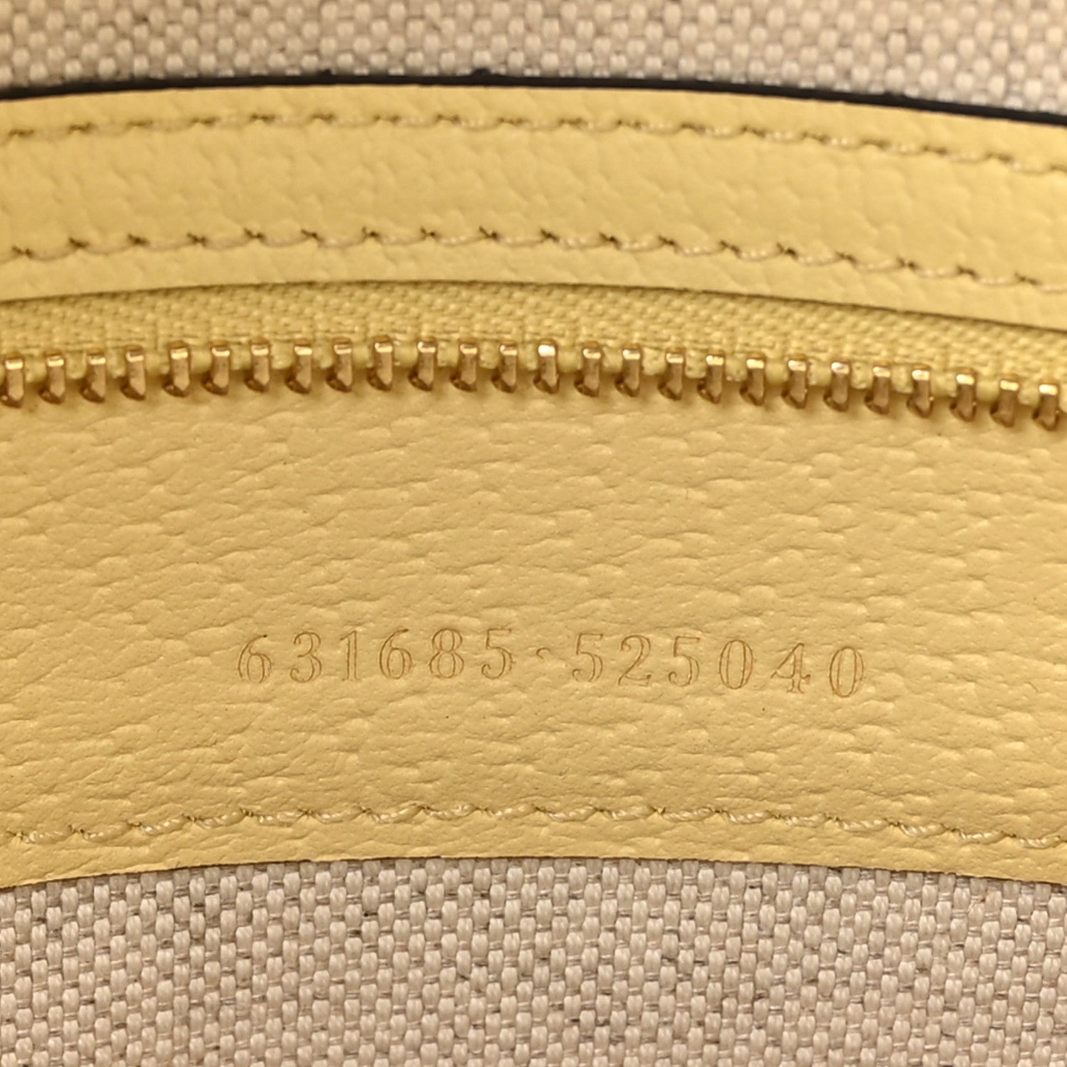Gucci Monogram Jumbo GG Textured Dollar Calfskin Medium Ophidia Shopping Tote Beige Yellow 7 of 10