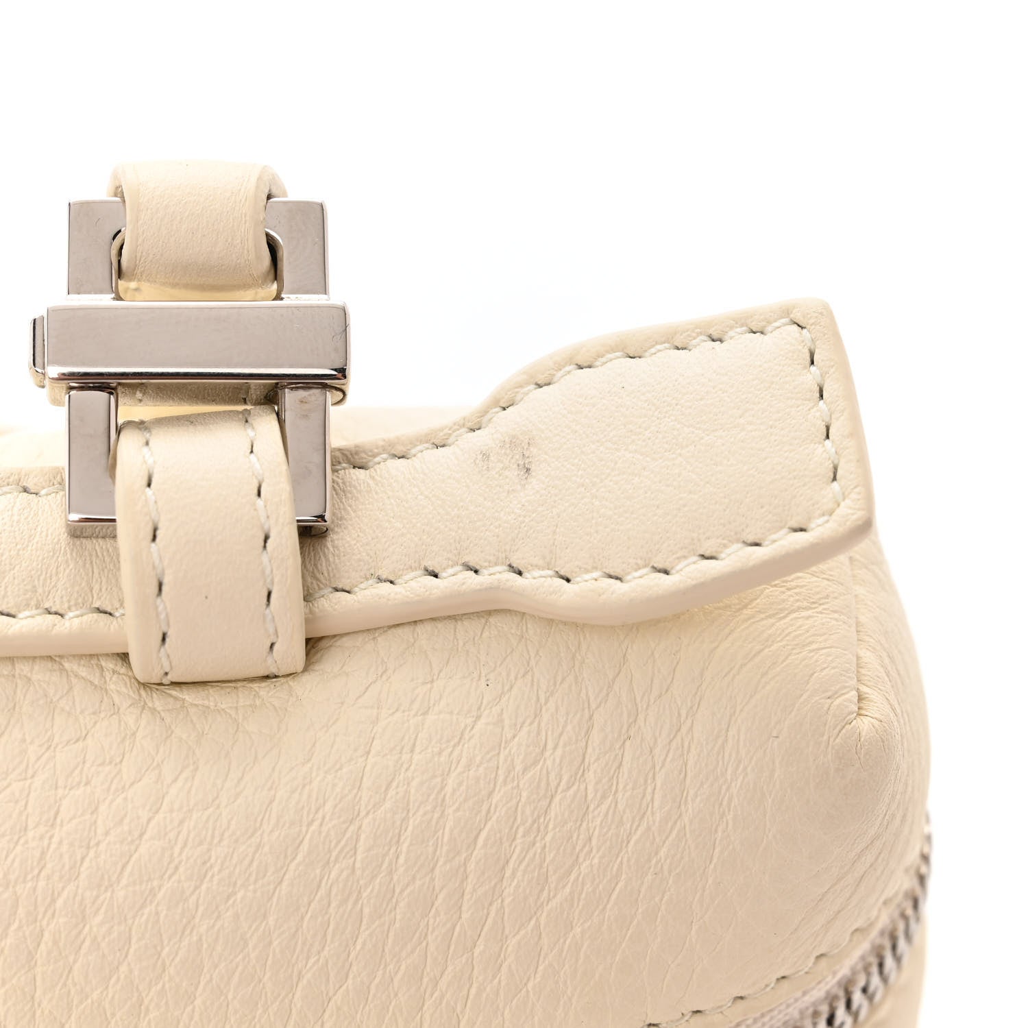Loro Piana Grained Calfskin L19 Extra Pocket Pouch Whisper White 12 of 16